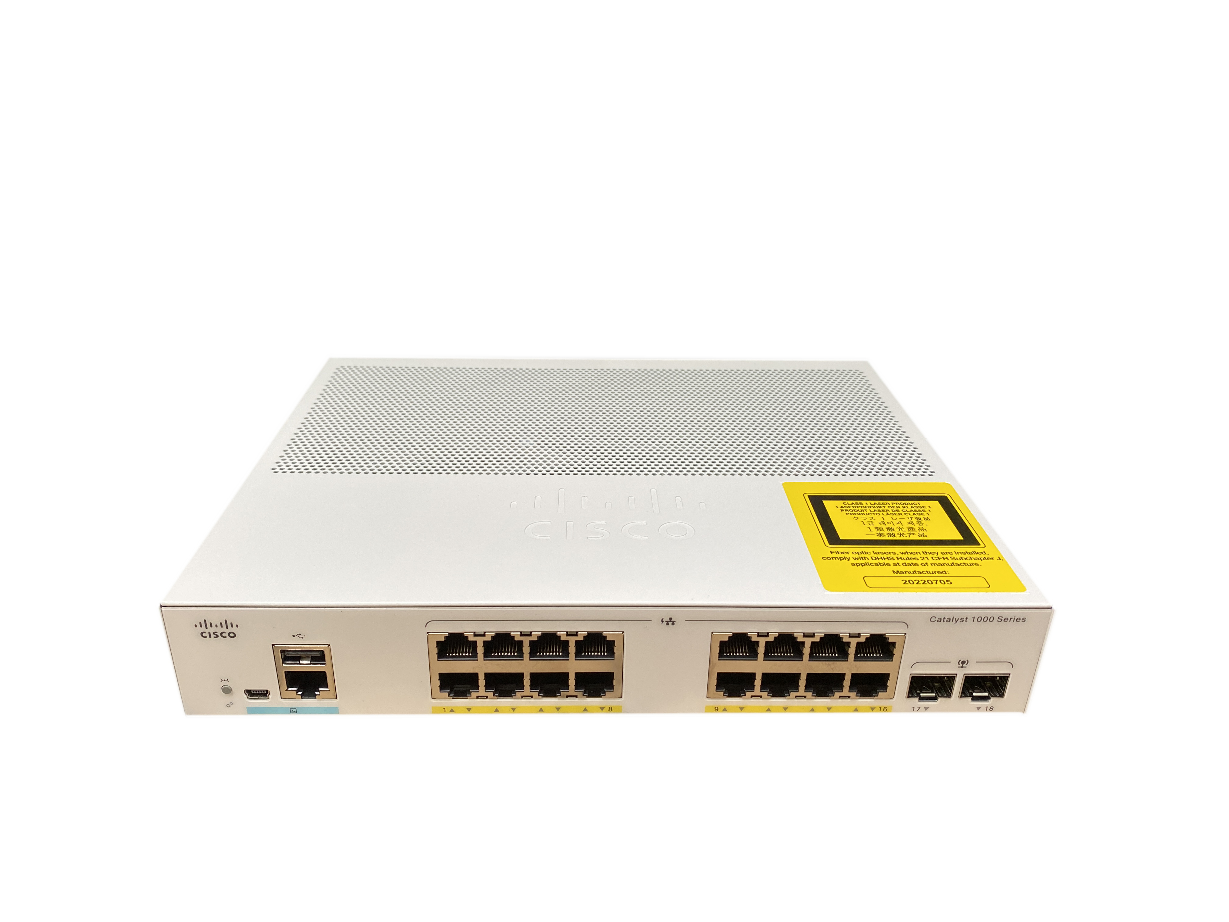 Switch Cisco C100016PE2GL 16x GE, PoE+ 120W, 2x SFP Uplink